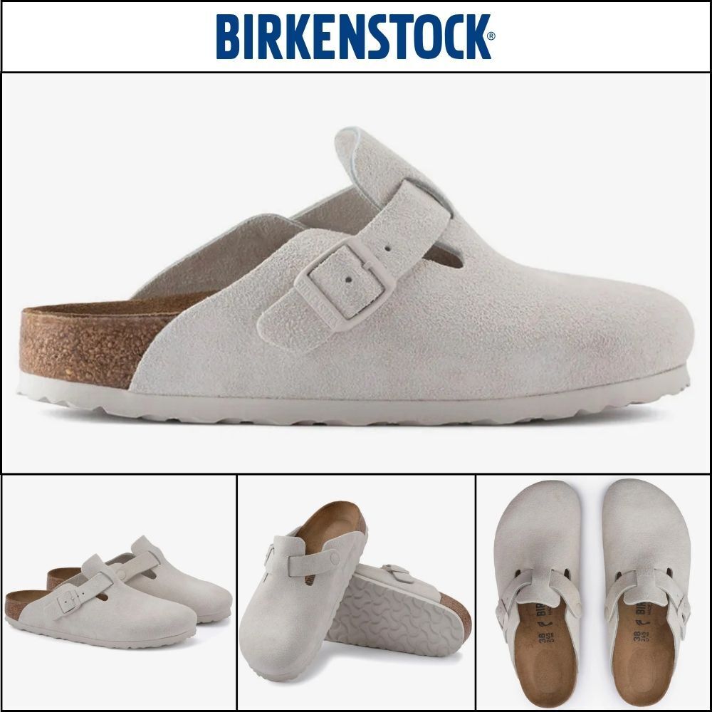 【BIRKENSTOCK】BOSTON SUEDE LEATHER ANTIC WHITE REGULAR