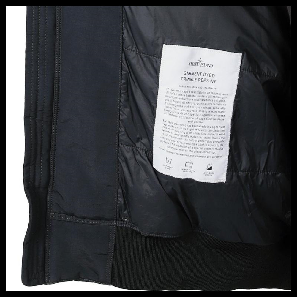 【STONE ISLAND】 Mens Garment Dyed Crinkle Jacket Black