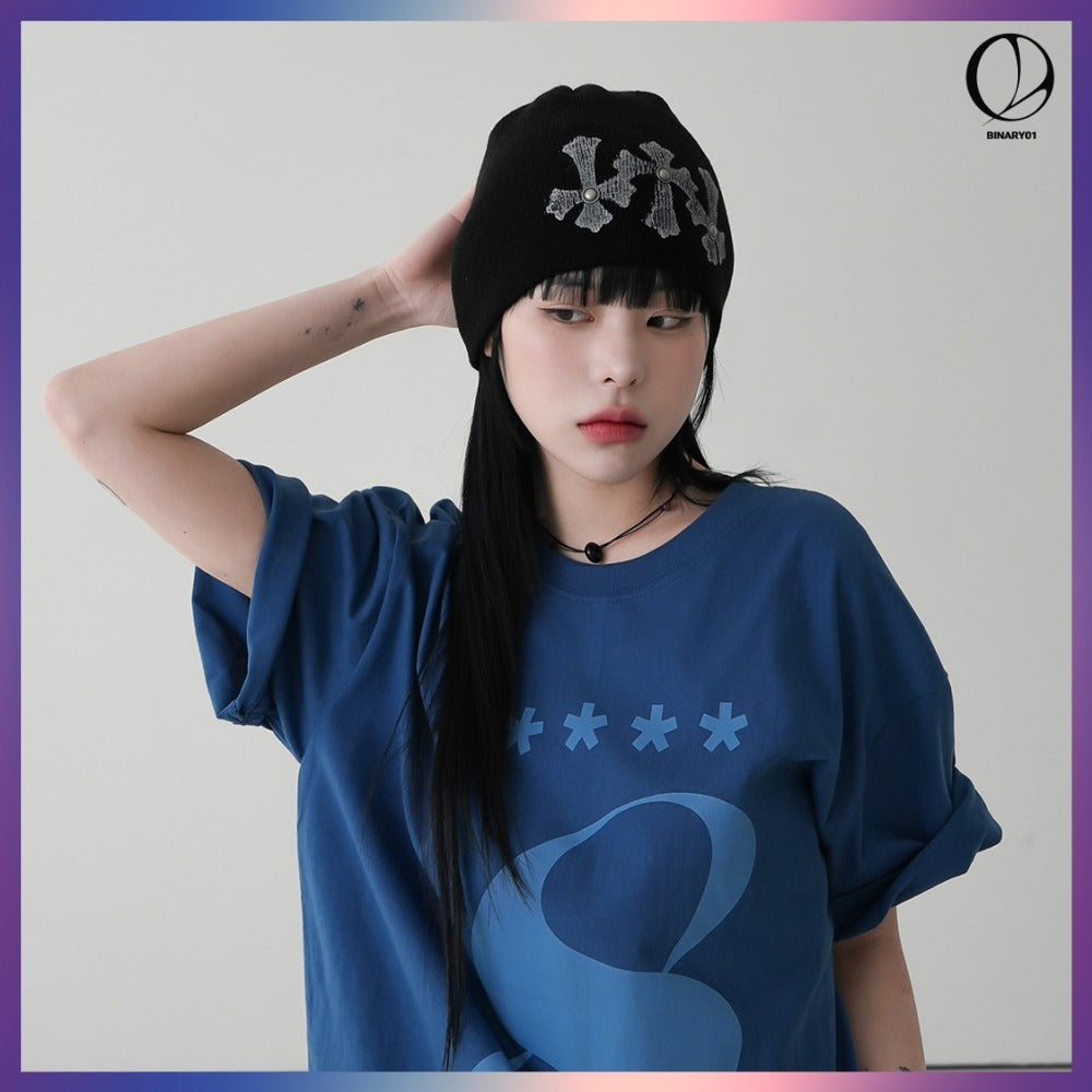 【BINARY01】SKUUNI PRINTED BEANIE 4COLORS