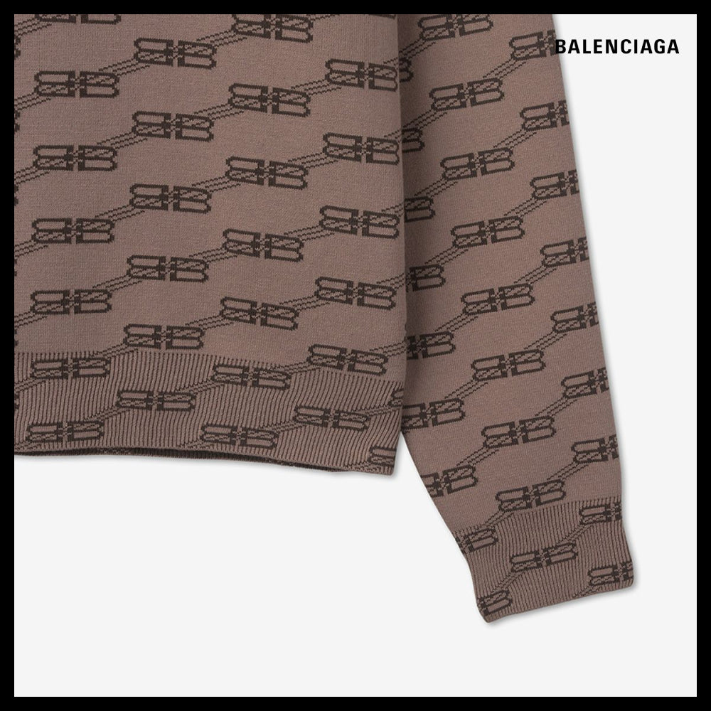 【BALENCIAGA】BB All-Over Knit Brown