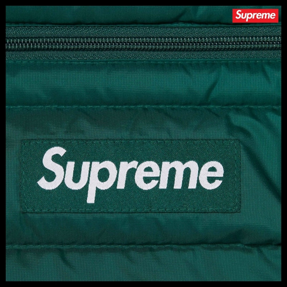 【Supreme】Micro Down Half Zip Hooded Pullover Green 25FW