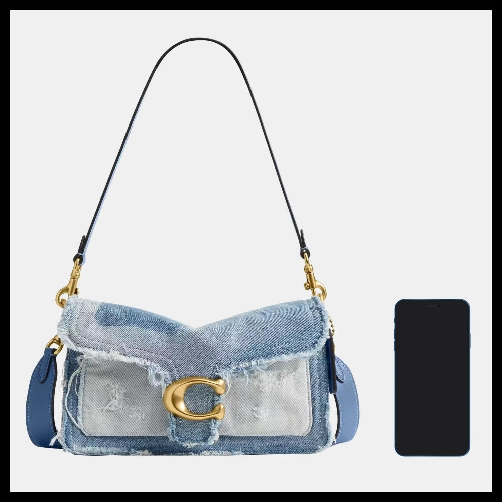 【Coach】Tabby Shoulder Bag 26 With Repurposed Denim