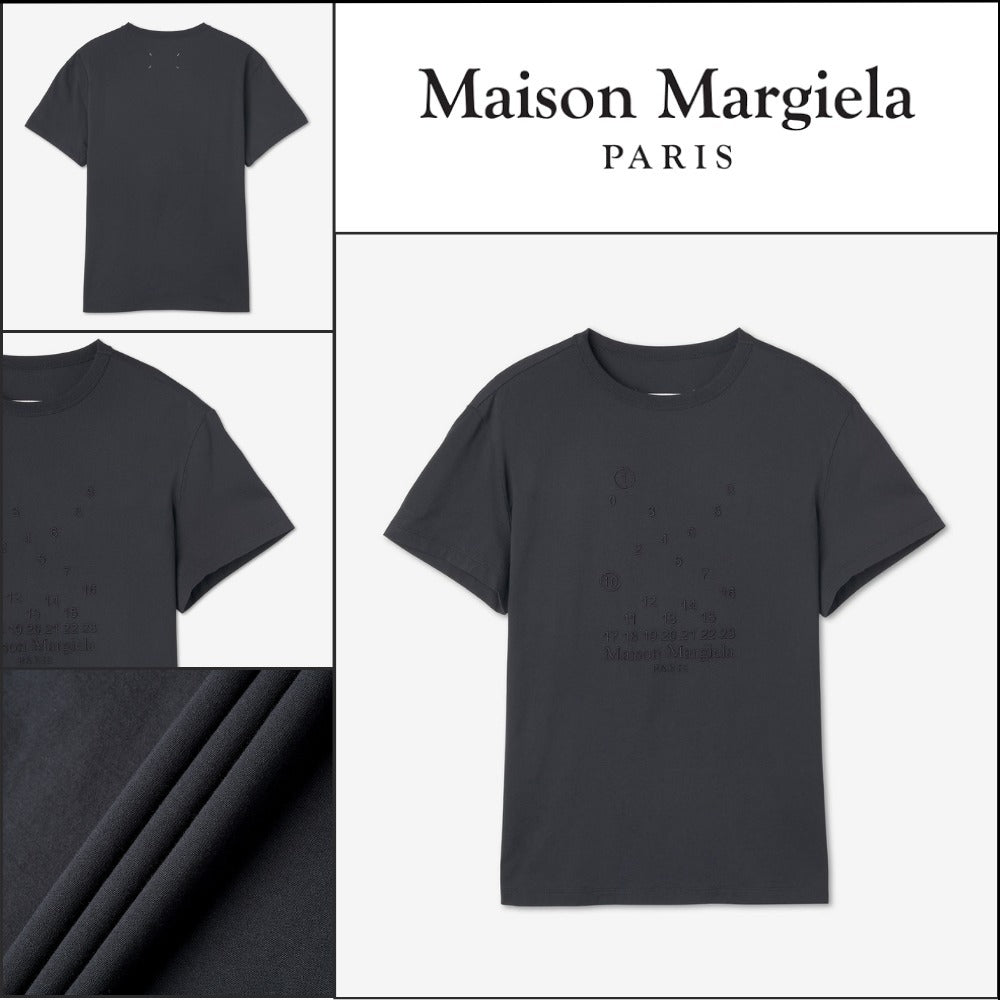 【Maison Margiela】ナンバーロゴ コットンTシャツ チャコール
