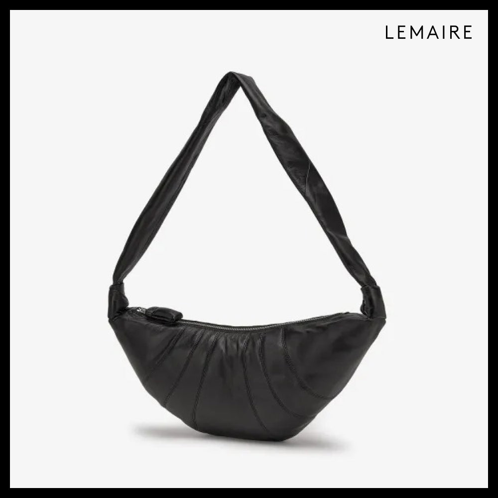【LEMAIRE】Medium Soft Nappa Croissant Shoulder Bag Black