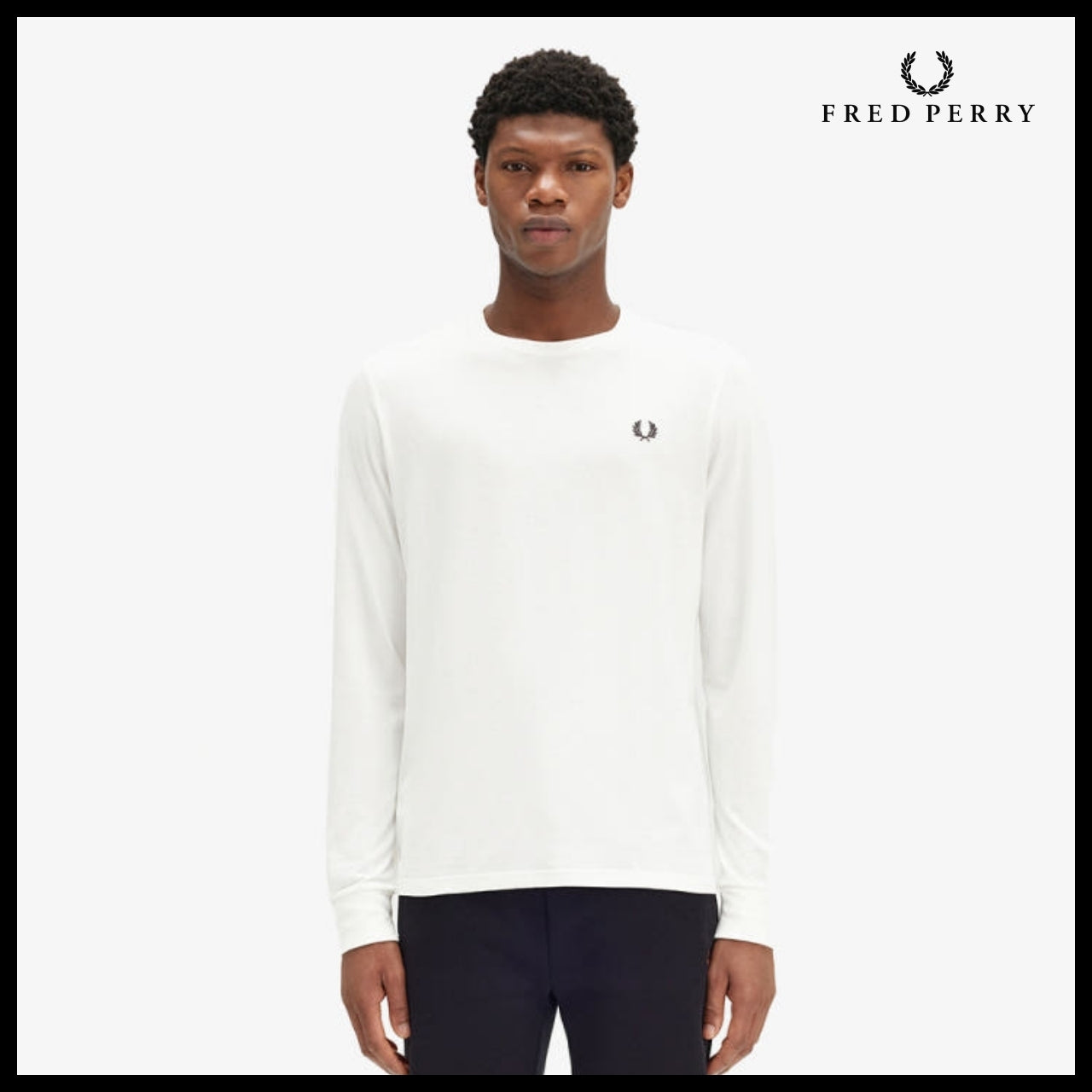 【FRED PERRY】Long Sleeve Crewneck T-Shirt 2 Colors