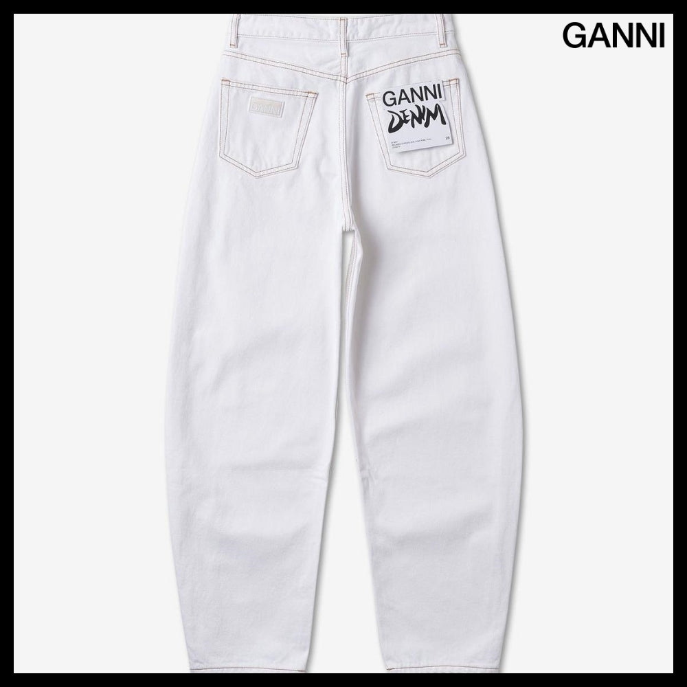 【Ganni】ステリー デニム パンツ ブライト ホワイト