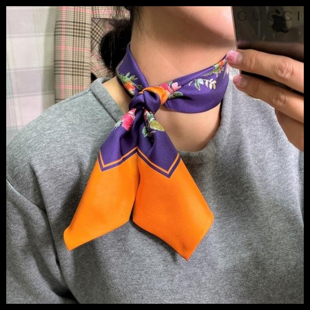 GUCCI Blind For Love Twilly Scarf Purple