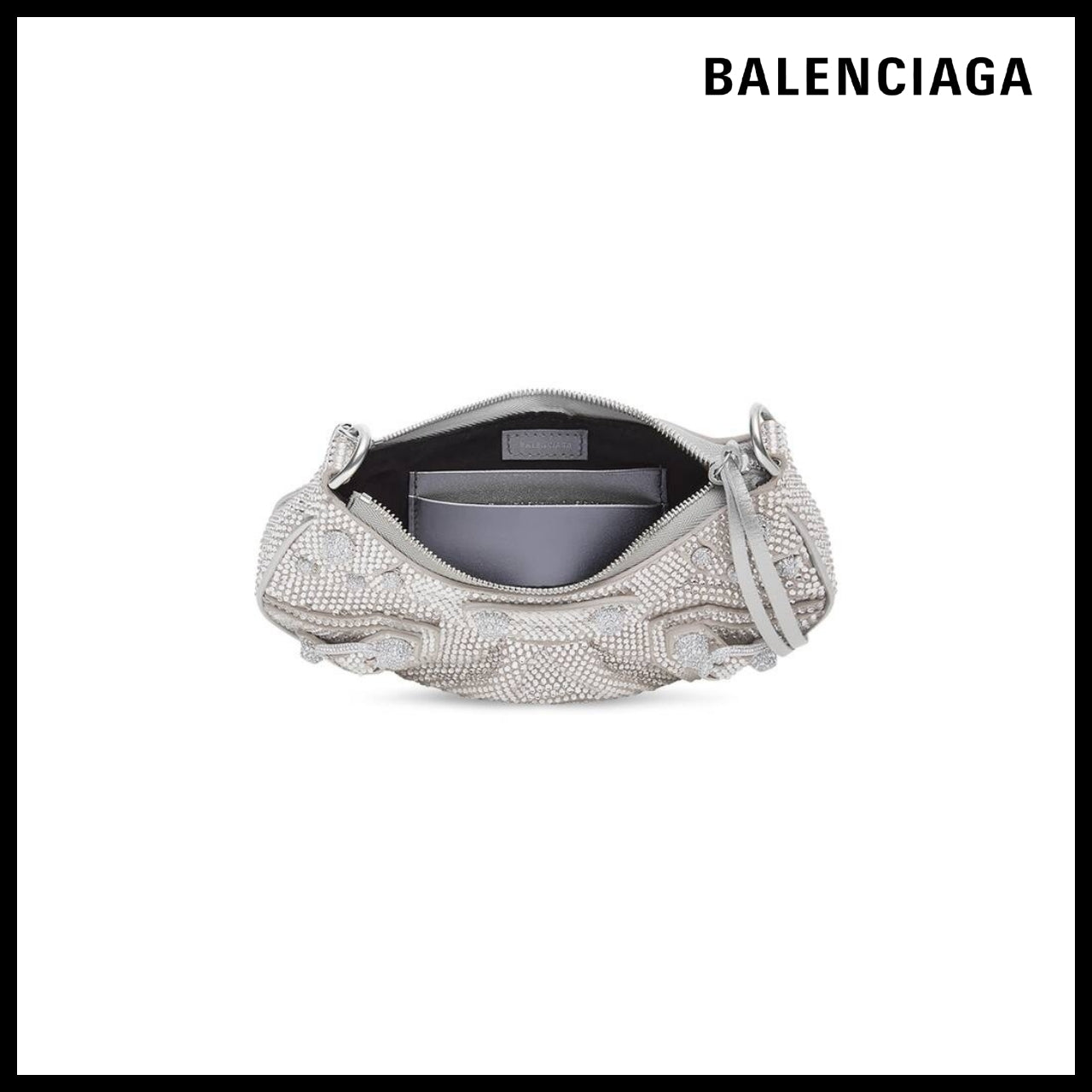 【BALENCIAGA】Le Cagole Mini Bag With Chain And Rhinestones