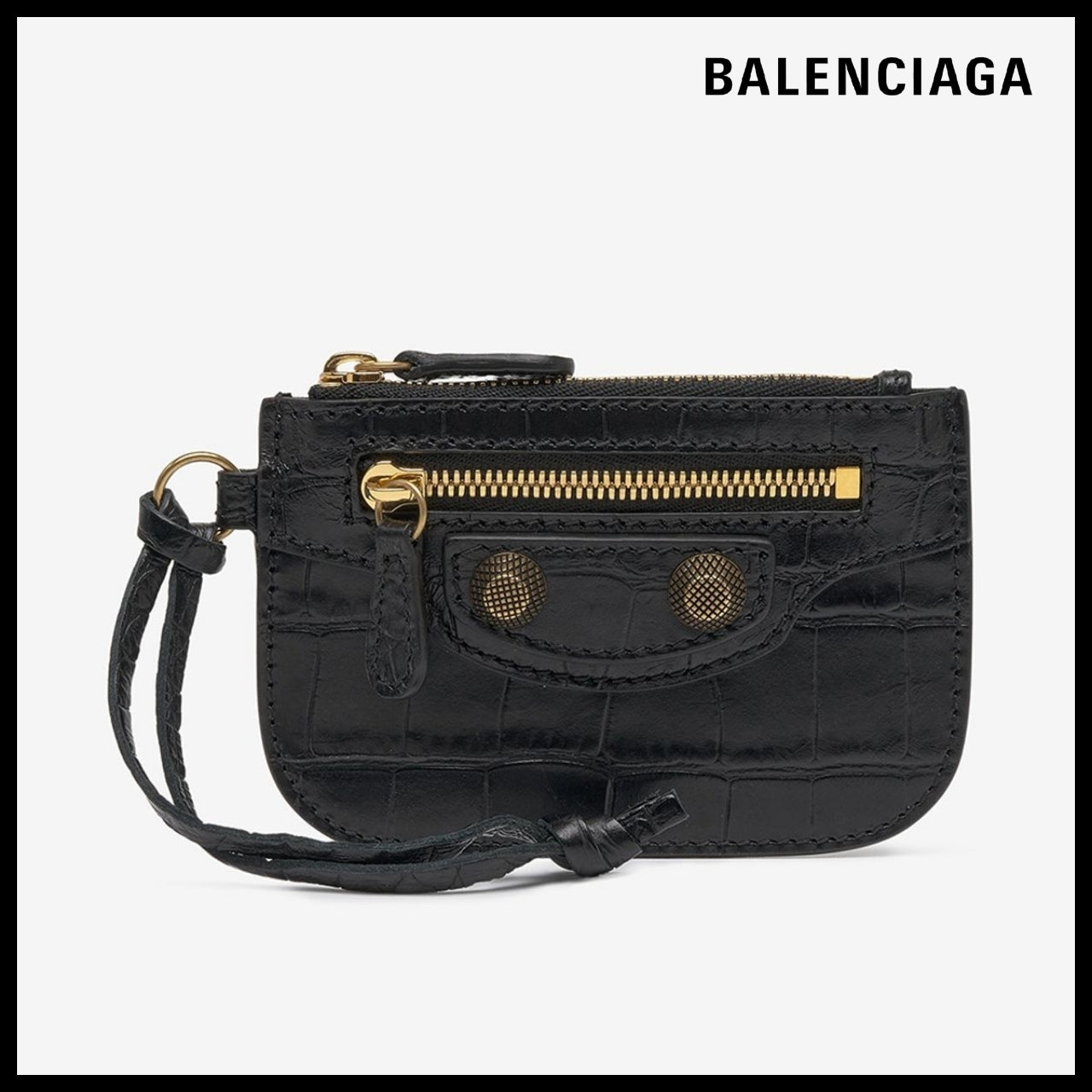 【BALENCIAGA】Le Cagole XS Shoulder Bag Crocodile Embossed