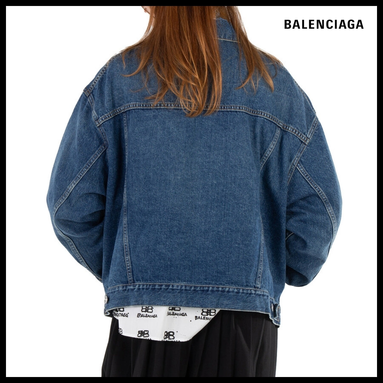【BALENCIAGA】Panel Swing Denim Jacket