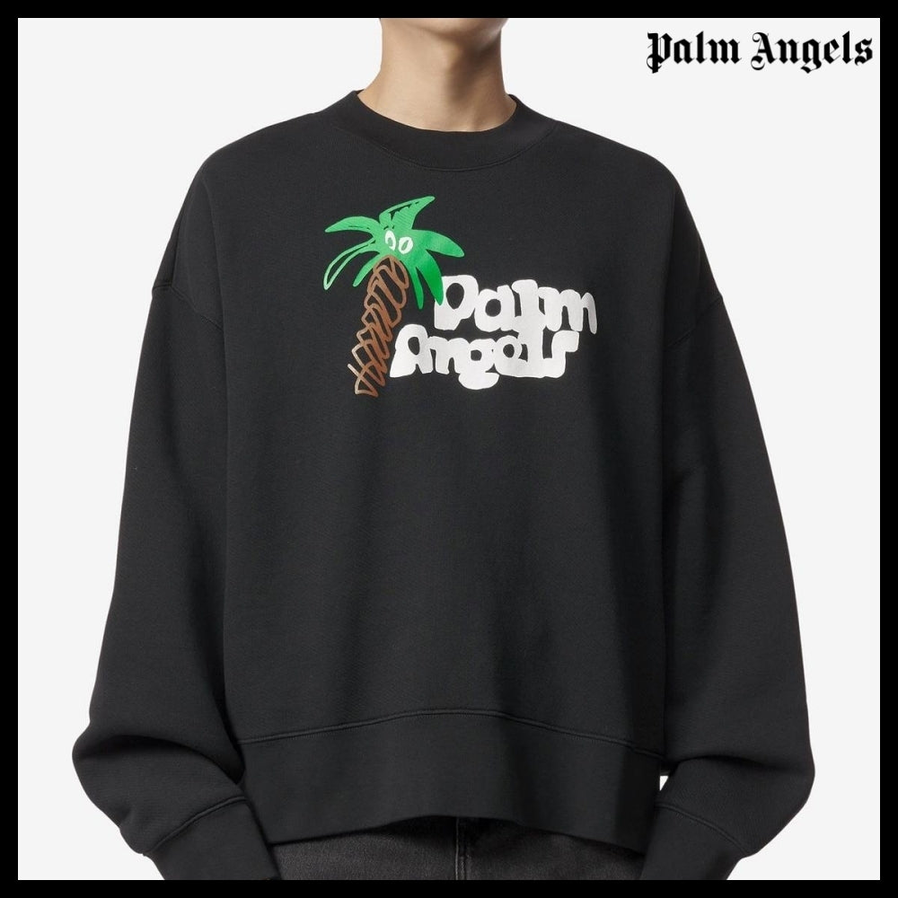 【Palm Angels】Palm Tree Sketch Classic Sweatshirt