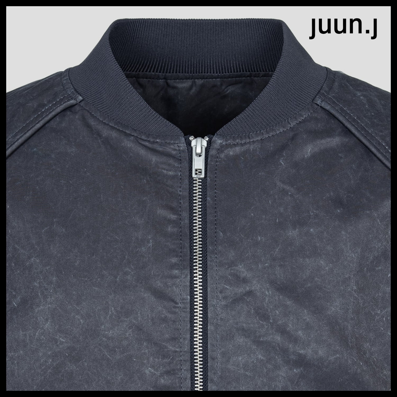 【JUUN.J】CORE Washed Nylon Light MA-1 Jumper Ash