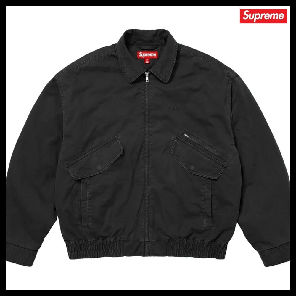 【Supreme】Hooded Utility Jacket Black 25FW
