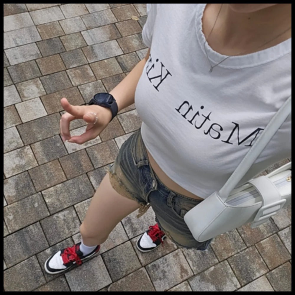 【Matin Kim】MATIN LOGO CROP TOP 2 Colors