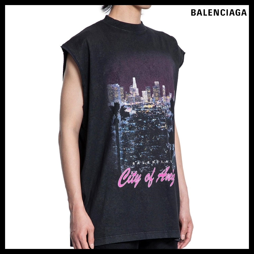 【BALENCIAGA】City Of Angels Sleeveless T-Shirt