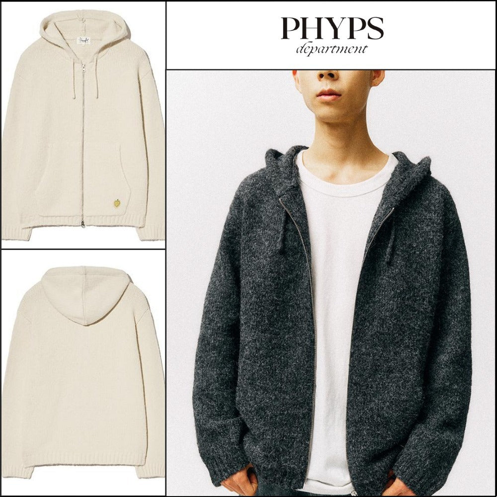 【PhypsDepartment】ハート アップル ニット フードジップアップ