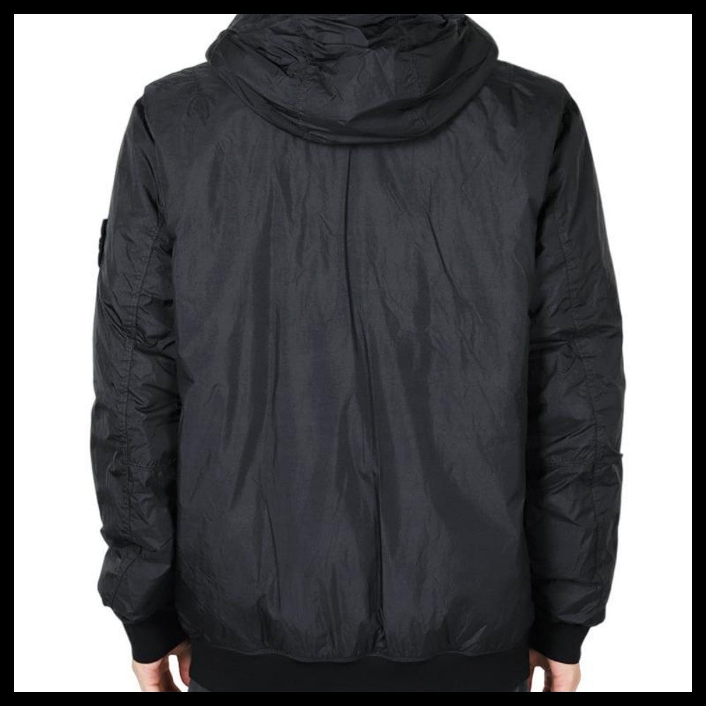 【STONE ISLAND】 Mens Garment Dyed Crinkle Jacket Black