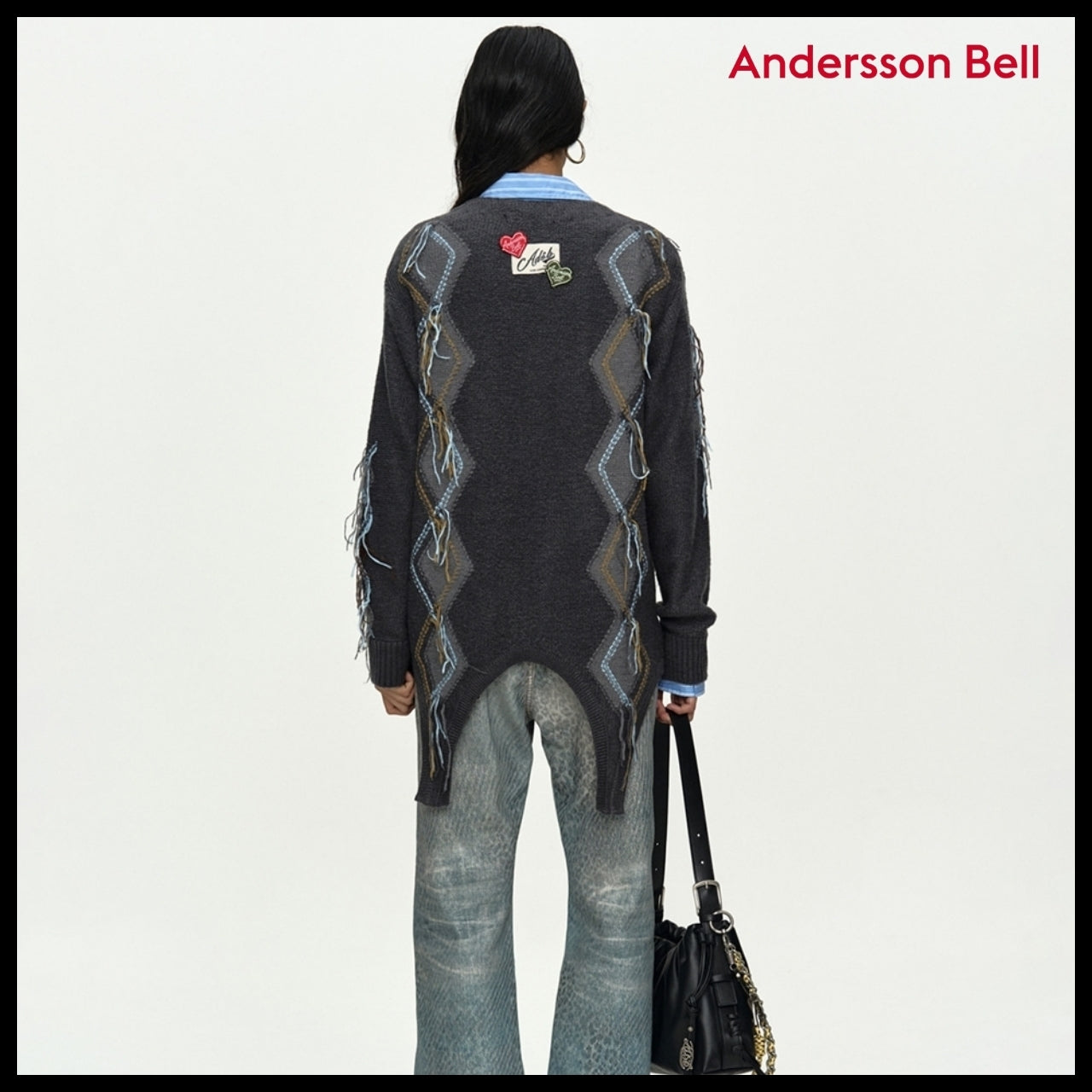 【ANDERSSON BELL】Gartered Argyle Cardigan (2 Colors)