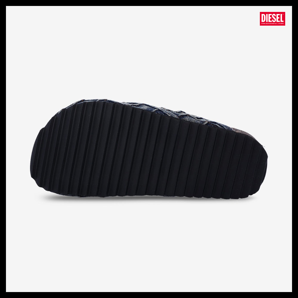 【DIESEL】Quilted Woodstock Slip-On - Blue Dirty Wash