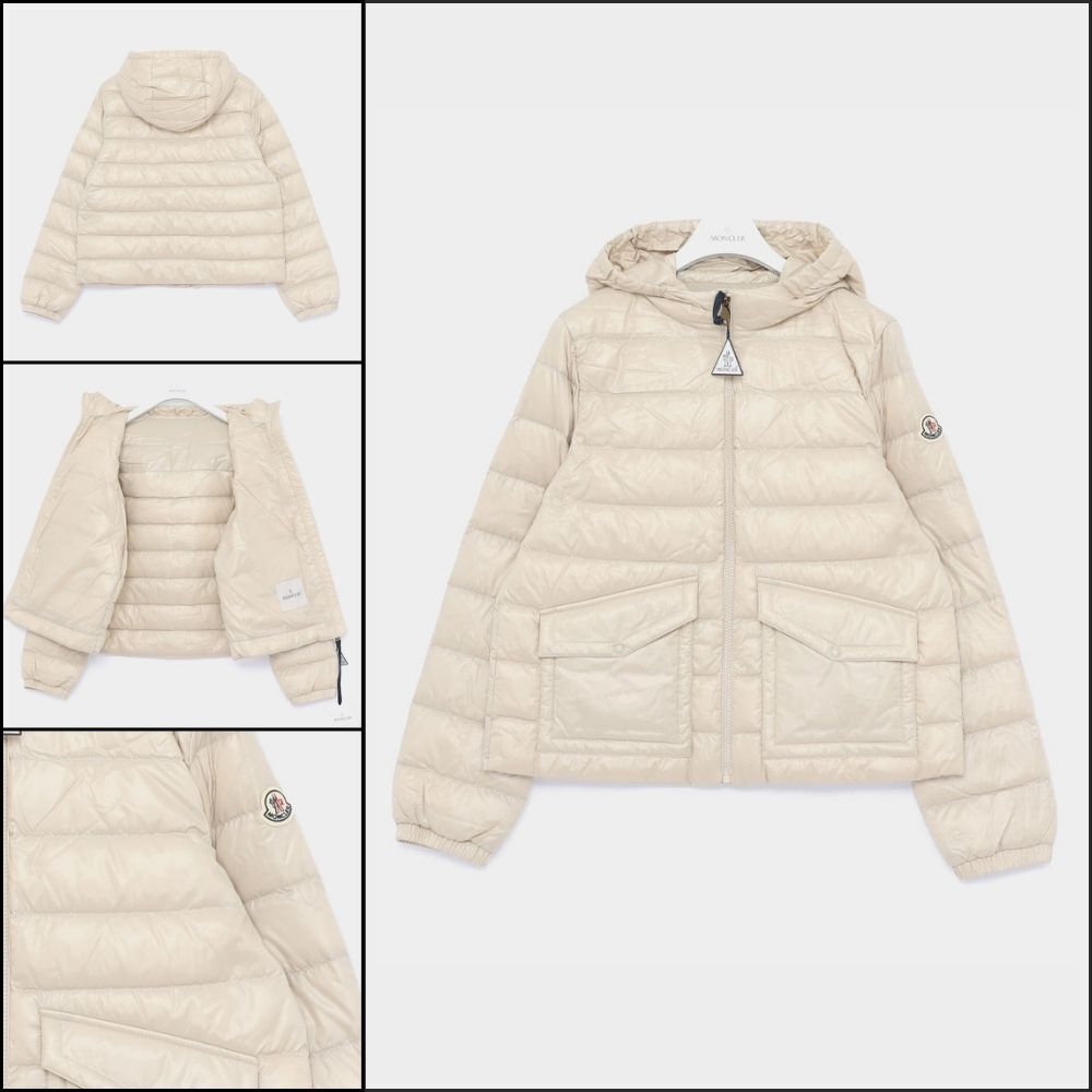 【MONCLER】Patch logo hooded padded girls jacket 597Z8