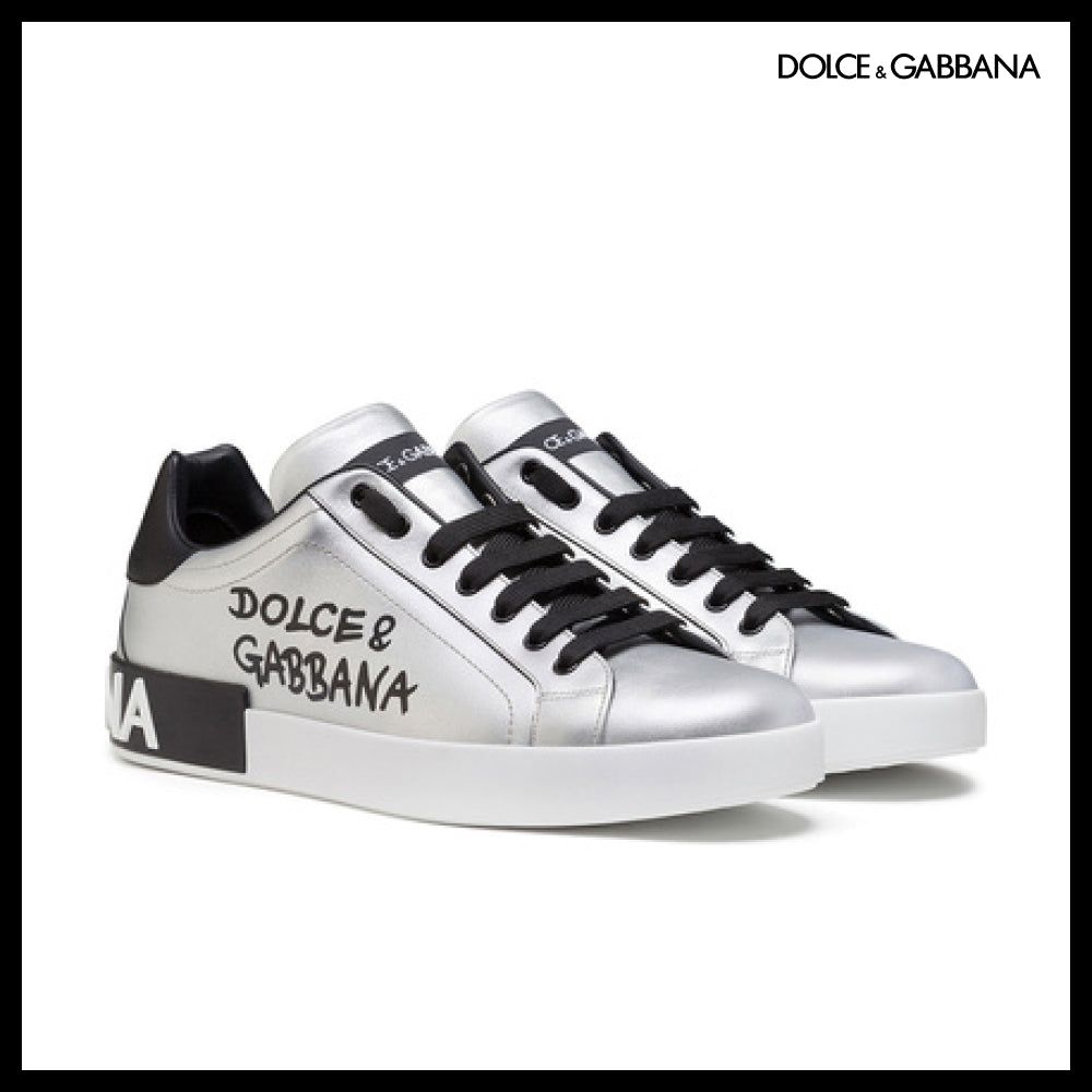 【Dolce & Gabbana】METALLIC CALFSKIN NAPPA PORTOFINO SNEAKER