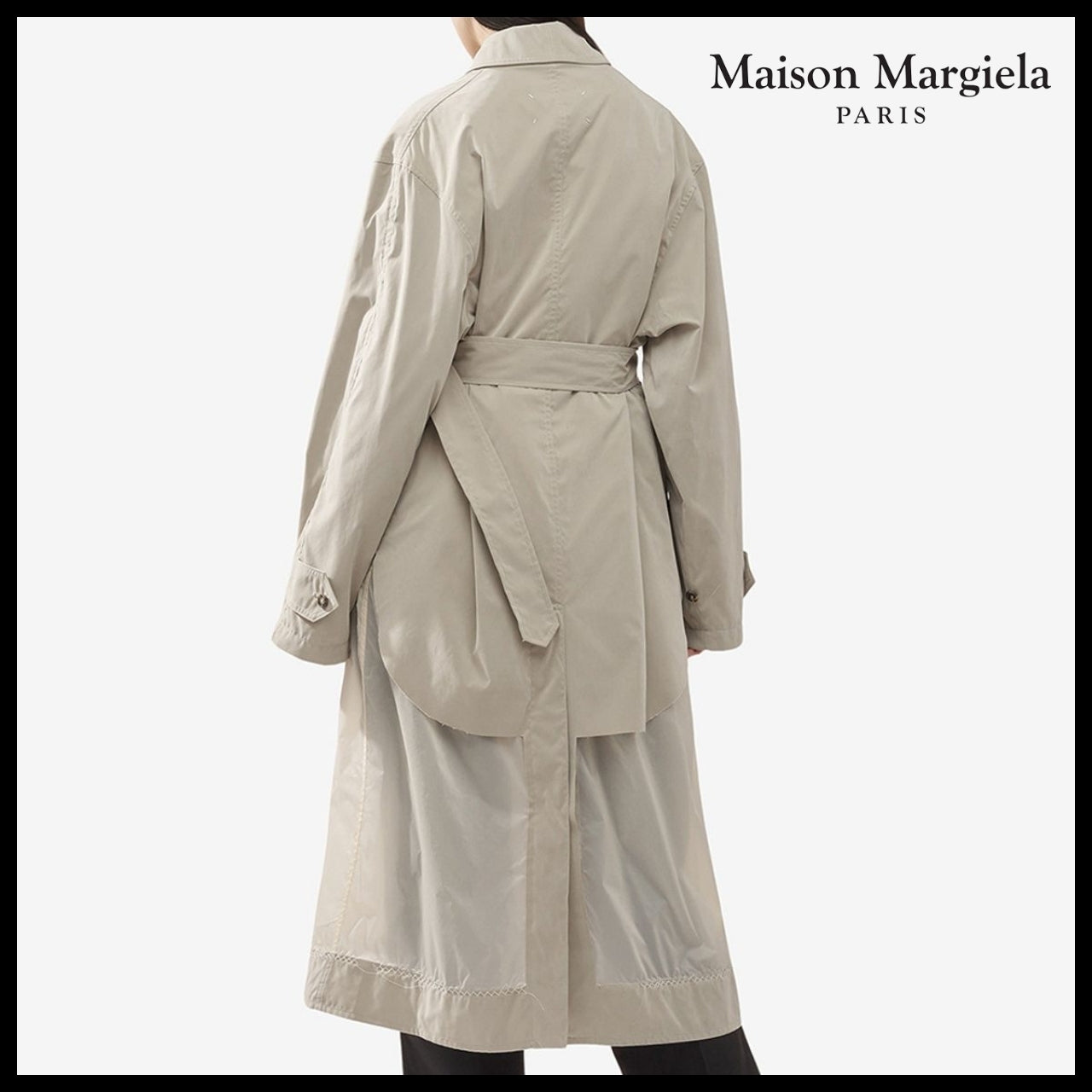【Maison Margiela】Layered Trench Coat Sand