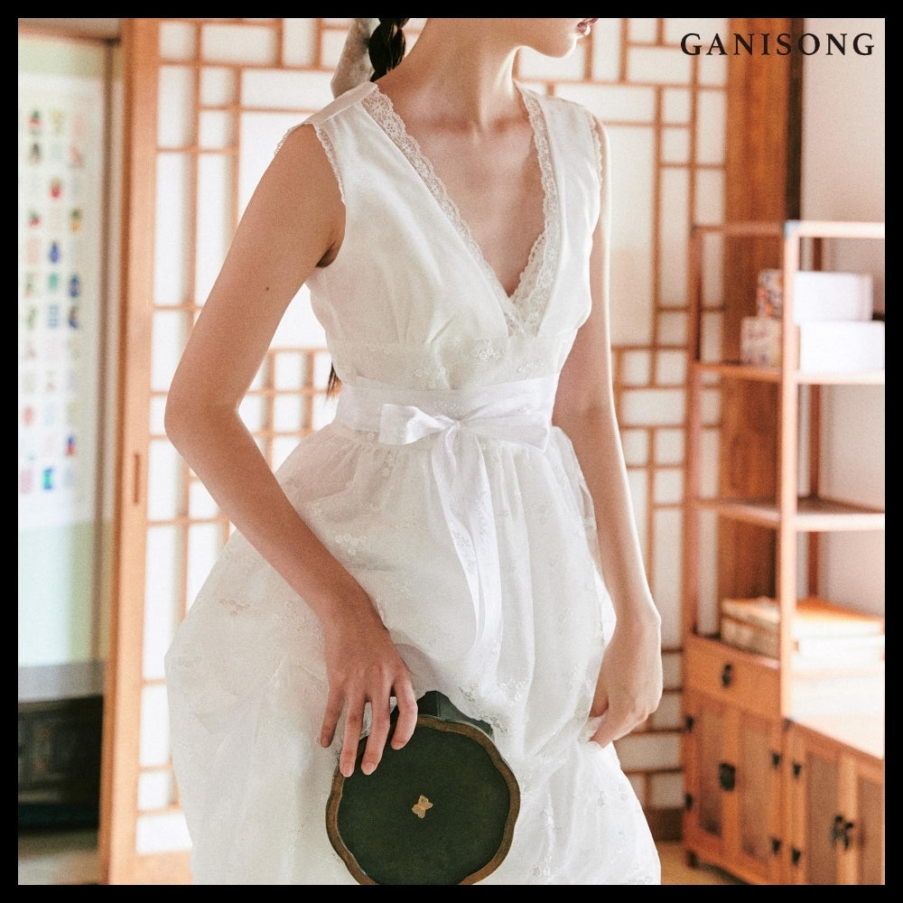 【GANISONG】Bridal Sumuk Dress White