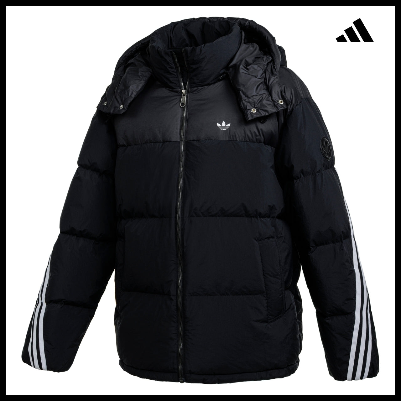 【ADIDAS】3S Puffer Jacket Black