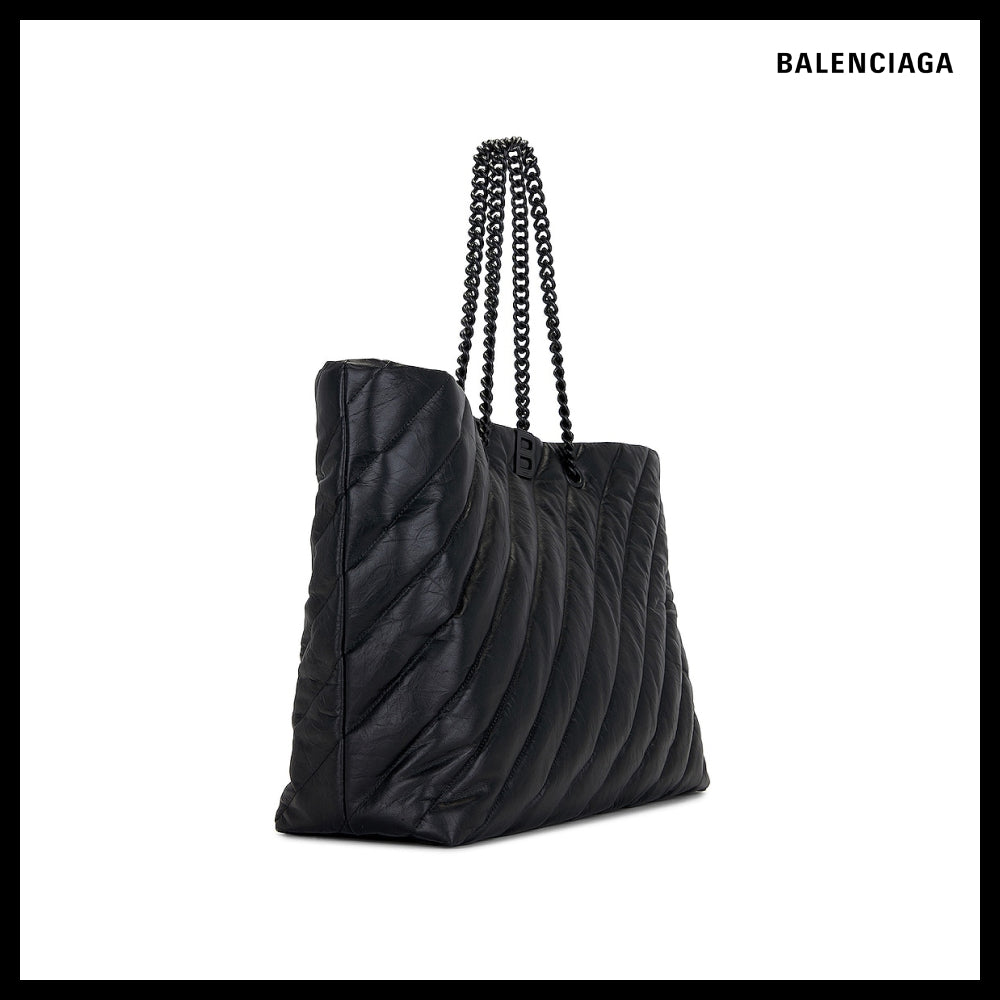 【BALENCIAGA】Crush Large Carry All Tote Bag Quilted