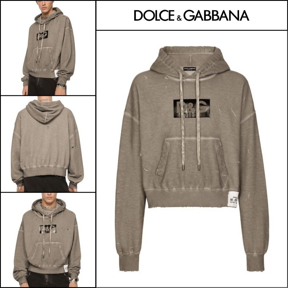 【Dolce & Gabbana】JERSEY HOODIE WITH PATCH Re-Edition