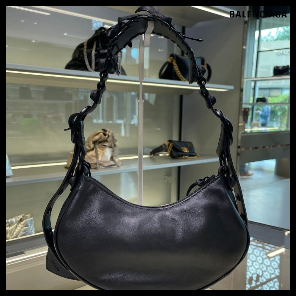 【正規品】BALENCIAGA Lambskin Le Cagole Rose Detail XS Hobo