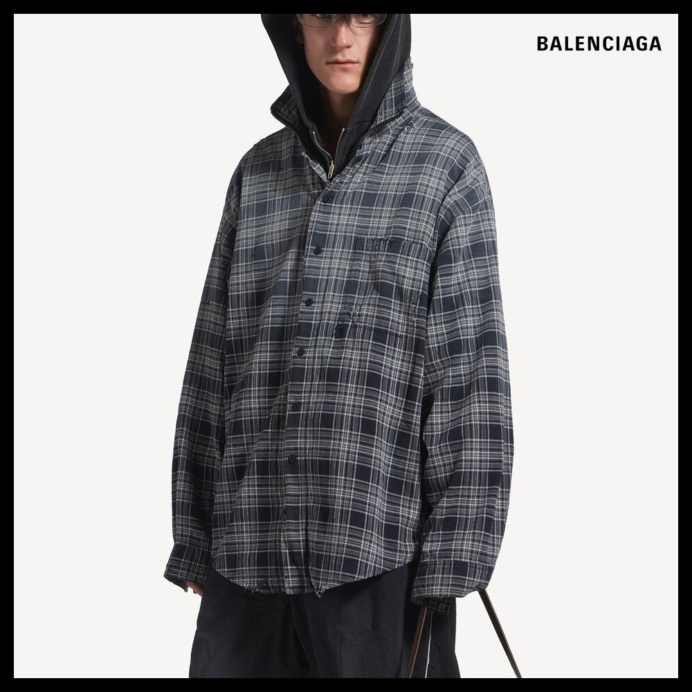 【BALENCIAGA】Zip-Up Shirt