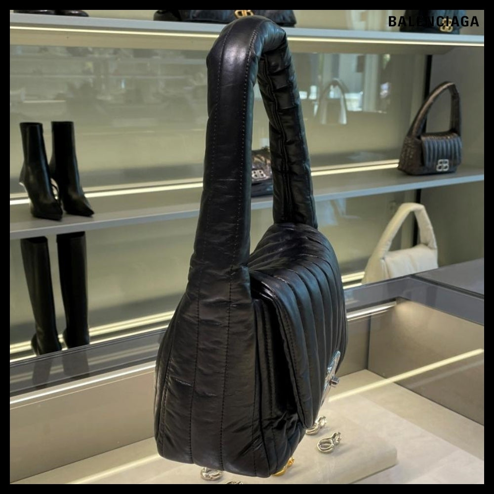 【BALENCIAGA】BB Logo Quilted Monaco S Slingback