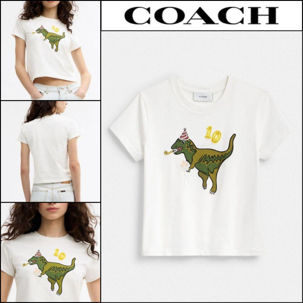 【Coach】Lexi Tenth Birthday 90 S Fit T Shirt In Organic