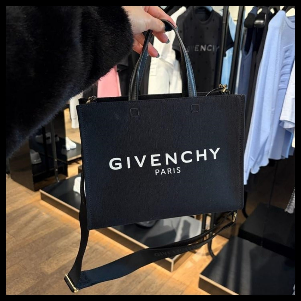 【GIVENCHY】Canvas Small Tote Bag Black