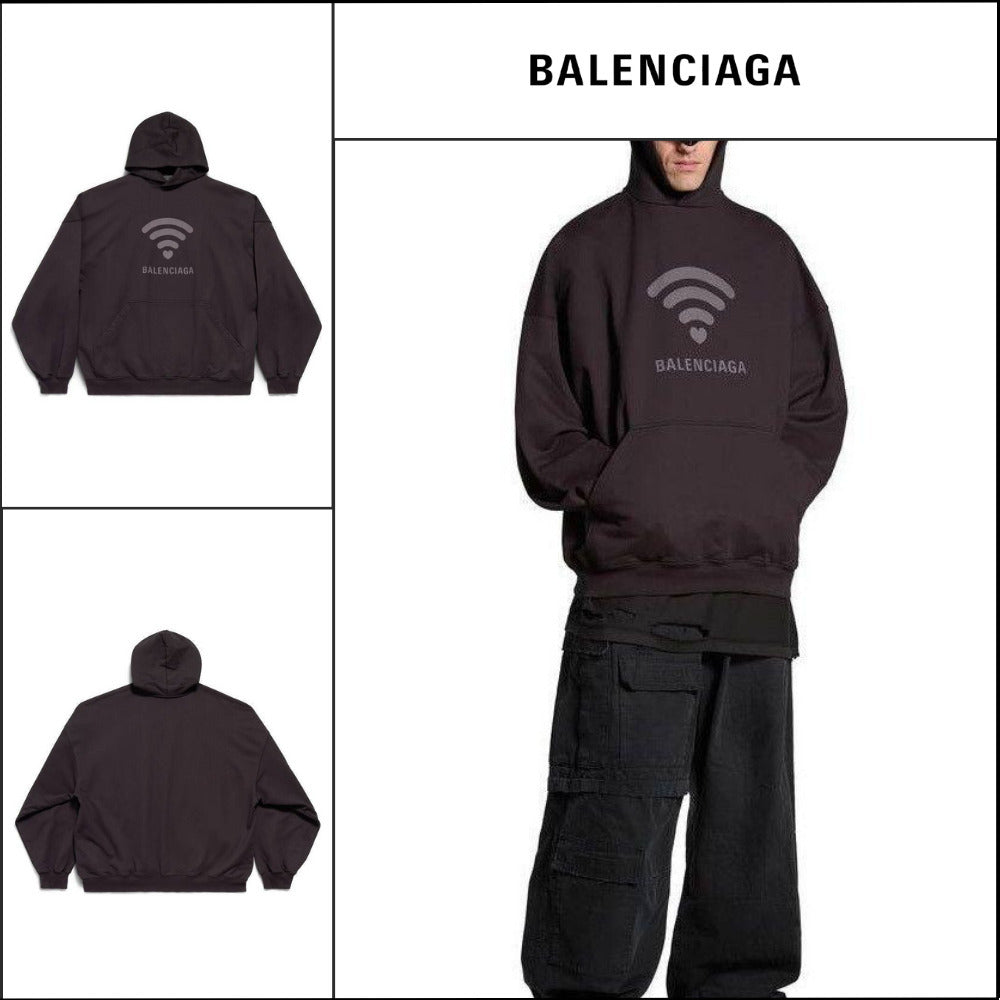 【BALENCIAGA】Love Hoodie Oversized Black