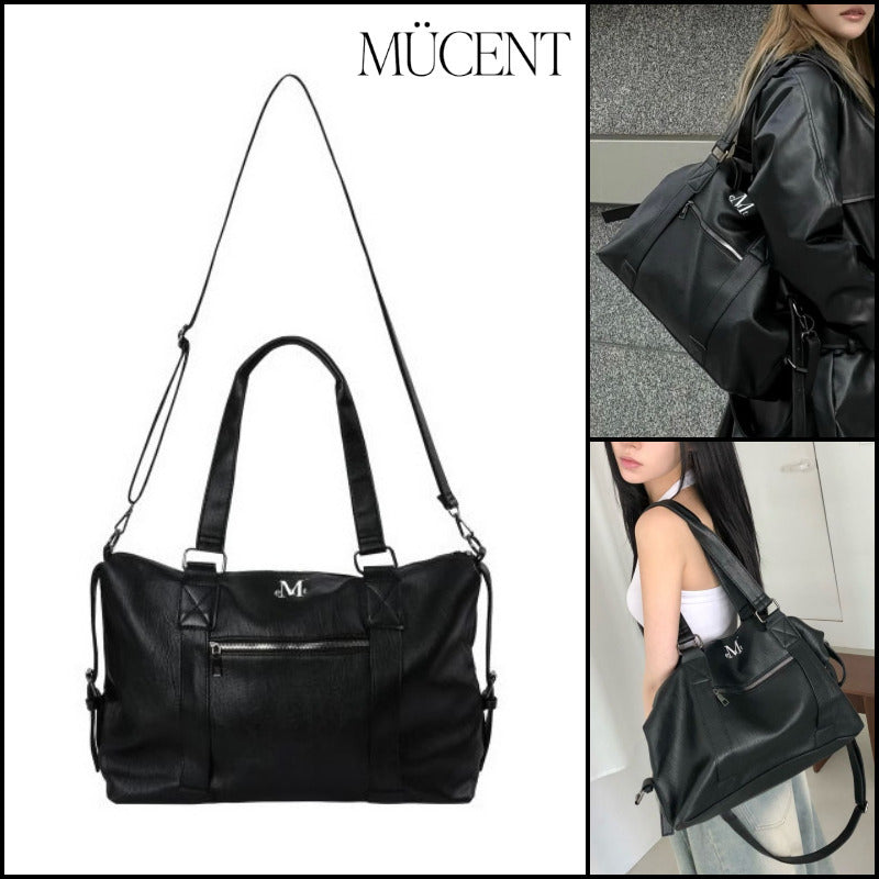 ★MUCENT★PRIME WRINKLE LEATHER TOTE BAG