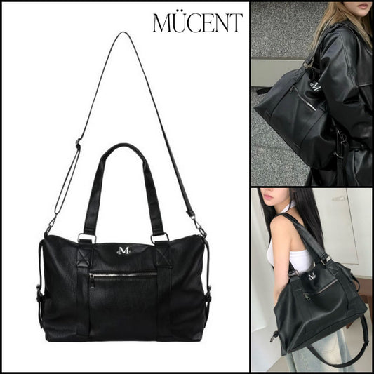 ★MUCENT★PRIME WRINKLE LEATHER TOTE BAG