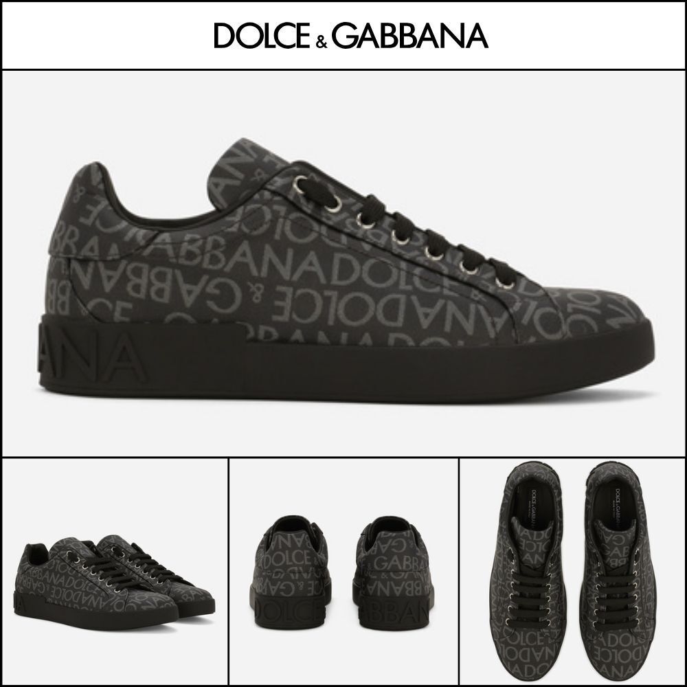 【Dolce & Gabbana】COATED JACQUARD PORTOFINO SNEAKERS