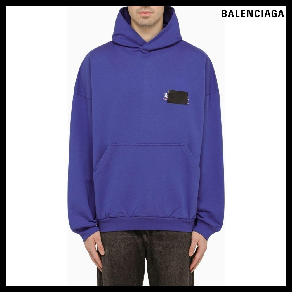 【BALENCIAGA】Political Campaign Sweatshirt Large Fit Navy