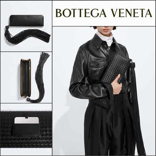 【韓国百貨店 BOTTEGA VENETA】Serata Clutch Bag Black