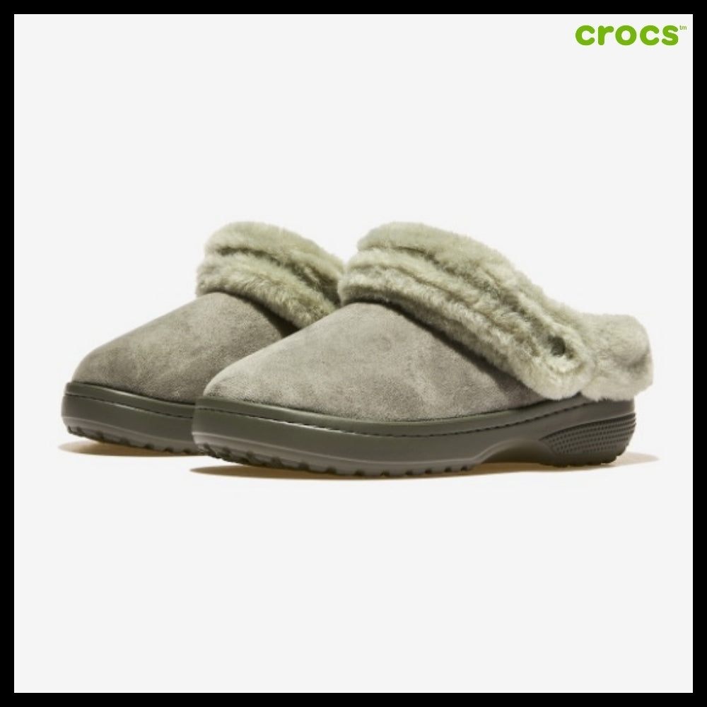 【CROCS】Classic Unforgettable Suede Clog Galactic Grey