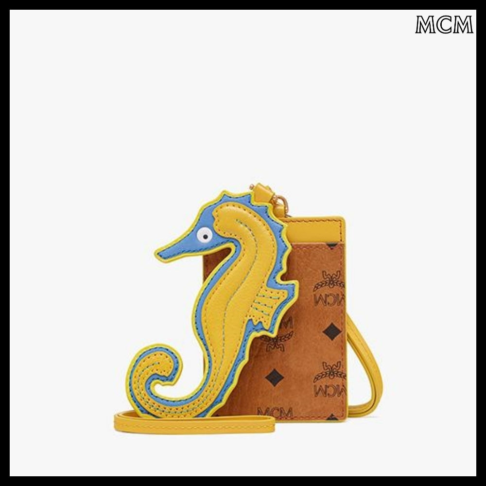 【MCM】Aren visetos lanyard card case with seahorse charm