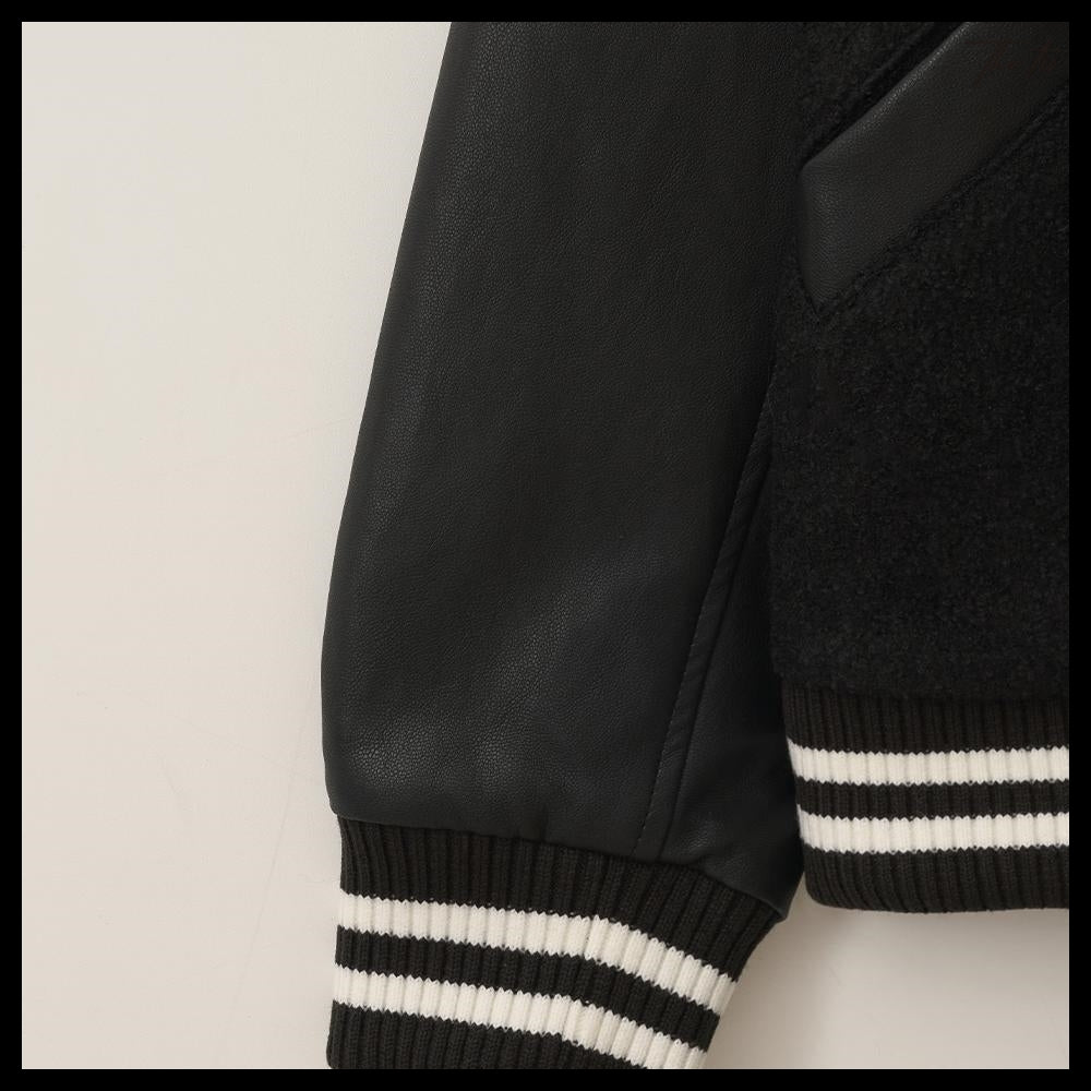 【The tis】Angel Pearl Varsity Jacket 2Colors