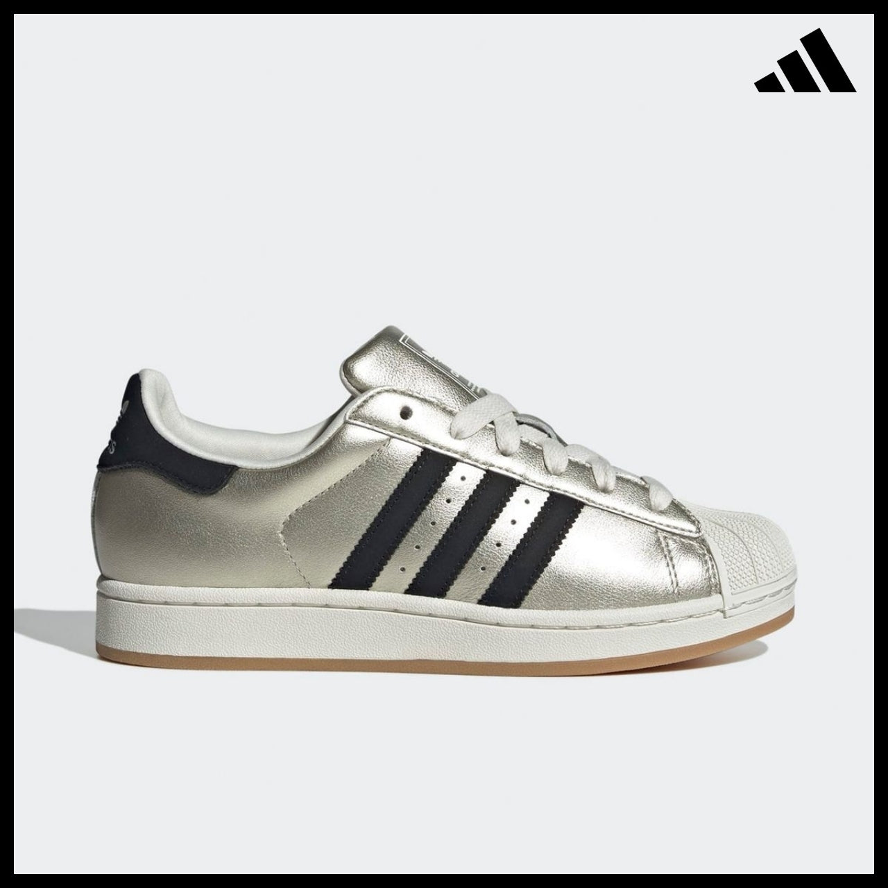 【ADIDAS】Superstar Alumina Black Sneakers Shell Toe