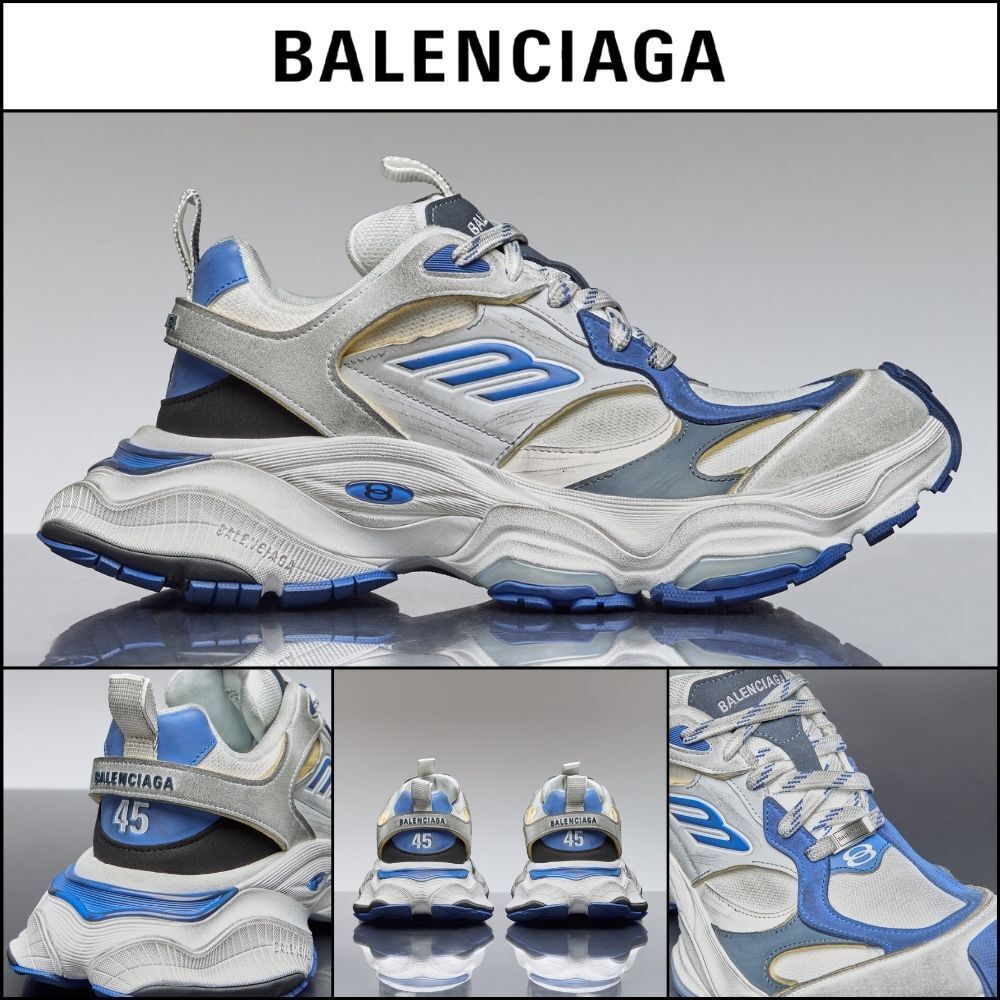【BALENCIAGA】Cargo Sneakers Blue Grey