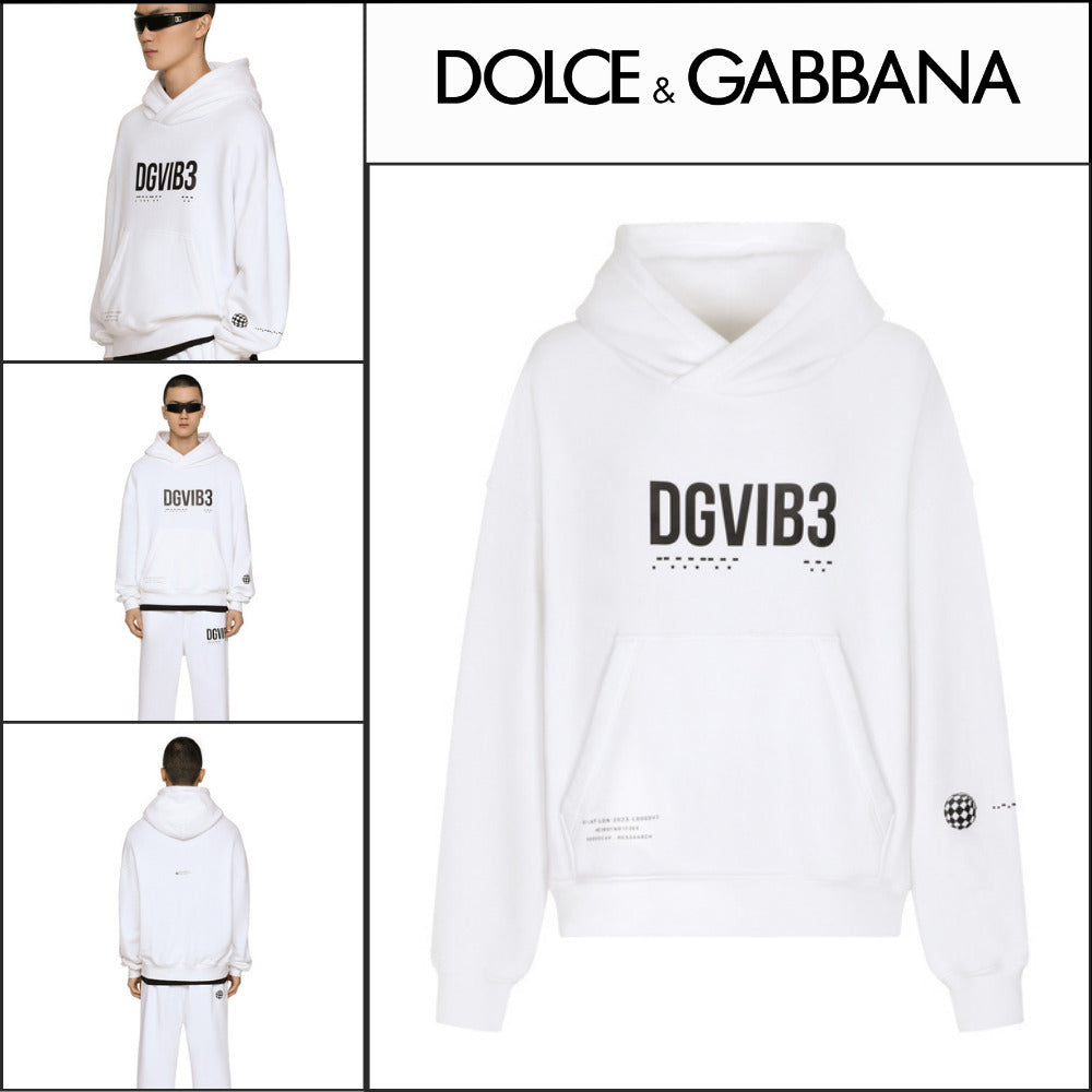 【Dolce & Gabbana】JERSEY HOODIE WITH DGVIB3 PRINT 0800
