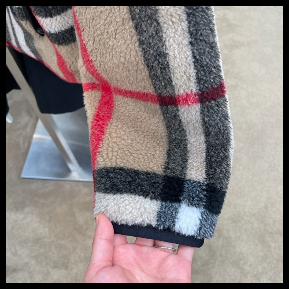 【Burberry】Norton Check Wool Blend Jacket Archive Beige