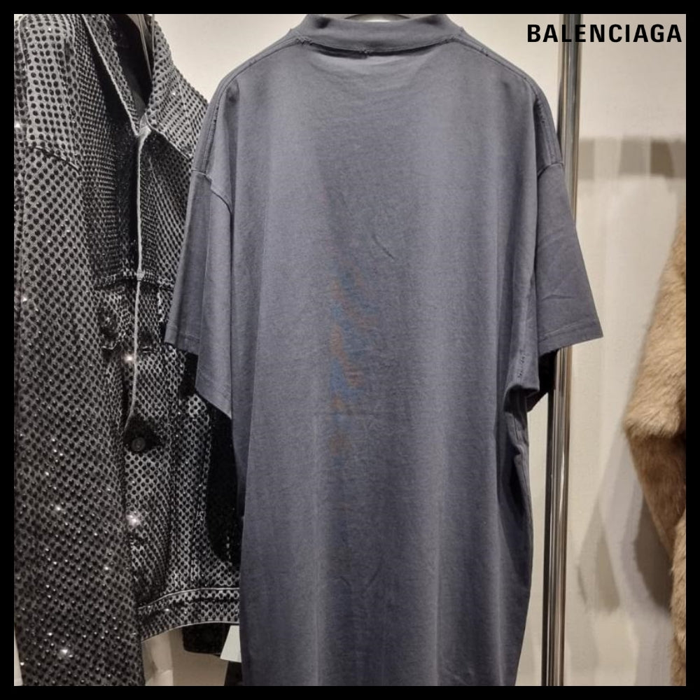 【BALENCIAGA】Oversized T-Shirt Faded Black White