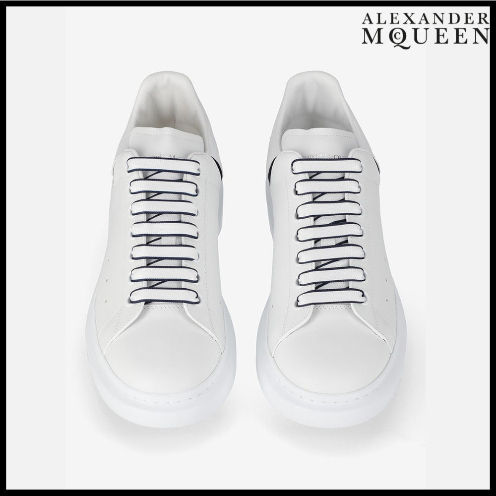 【Alexander Mcqueen】Oversole Sneakers in White/Navy